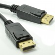 Display Port Male to Display Port Male - Graphics / Monitor / TV Cable GOLD Locking - 1.8m