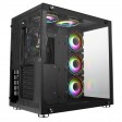 GameMax DS360 Dual Chamber Glass Gaming Case with 6x Infinity ARGB Fans & Hub