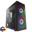 GameMax Sniper 2x ARGB 20cm Fans 1x 12cm ARGB Fan Hub TG Front and Side Windowed Gaming Case