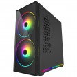GameMax Sniper 2x ARGB 20cm Fans 1x 12cm ARGB Fan Hub TG Front and Side Windowed Gaming Case