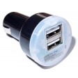 Dynamode Mini In Car Charger Adapter with 2 USB Charging Ports for iPad/iPhone etc. USB Devices - Black