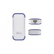 MediaRange MR741 Portable Battery Power Bank, 5v to 5.5V 1A, 4400 mAh, White & Blue